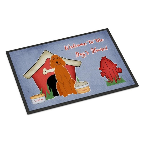 Carolines Treasures Dog House Collection Irish Setter Indoor or Outdoor Mat, 18 x 0.25 x 27 in. BB2818MAT - main